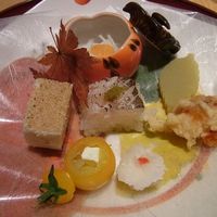 京懐石 美濃吉 そごう千葉店 - 食前酒　前菜　（晩秋の彩り七種）