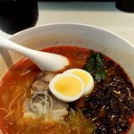 焼鳥倉沢屋 - もりおか温麺納豆入　600円　と赤ワイン