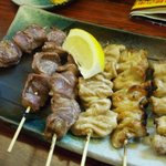 Kushiyaki Sugiura - スナギモと白モツ