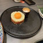 しゃぶしゃぶ 吟半 - 炙りユッケ