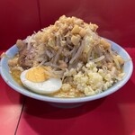 ラーメン富士丸 - ラーメン少な目300g 1000円 チョイヤサイチョイアブラニンニク