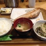 Nomidokoro Genchan - 焼魚定食(縞ホッケ) 850円