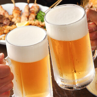 Get a great deal with an early bird discount! Draft beer is 180 yen until 6pm ◎