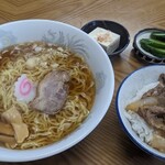 Urawa Shiyokudou - ラーメンミニ牛丼セット