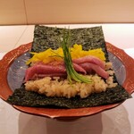 寿司と日本料理 銀座 一 - とろたくの手巻き