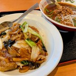 台湾料理 金龍閣 - 牛肉飯 ＋ 台湾ラーメン 850円