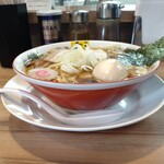 中華そば　金ちゃん - ワンタンメン、味玉トッピング