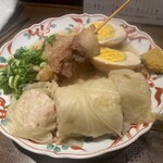 おでん まる米 - おでん　牛すじ,玉子,ロールキャベツ