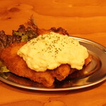 Fried horse mackerel tartare