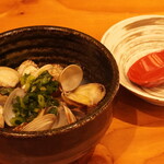 Steamed clams with sake