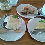 愛農人 - 愛農人スイーツ3種はちみつとりんごのケーキ、おからのケーキ、コーヒーゼリー玄米クリーム