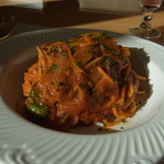 レストランププ - 2013.11)パスタは、レタスとアンチョビのトマトソース