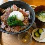 かまど - あか牛丼セット