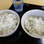 洋風茶寮 風花田 - お気軽膳　￥１５００　ご飯（左側は男性用の大盛り♪）