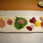 じどりや 穏座 - 淡海地鶏お造り盛り合わせ