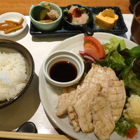 焼鳥YAMATO - 2013.11地鶏しゃぶ焼しゃぶ定食