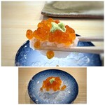 Sushi Uchio - ツケだれの味わいが良く、プチプチ食感で美味しい。