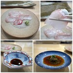 Sushi Uchio - *鮃は程よい熟成で、肝をのせて頂くと美味しいワ。