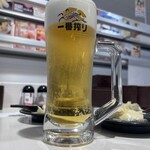 魚べい - 一番搾り生ビール \550