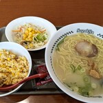 Sugakiya - ラーメン大盛+チャーハン・サラダセット