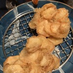 銀座 岩戸 - 百合根の揚げ物の写真だけ撮ってました