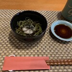 Sushi Tatsu - 上にぎり（セット）　茶そば（山芋荒摺り下ろし添え）