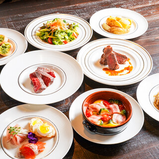 ボリューム満点な8,800円のコースは特別な日のお食事に最適