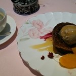 あおやま - デザート(lunch)ファーブルトン、栗のアイス