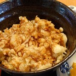 Teuchi Soba Gokurakuno - たぬき丼アップ