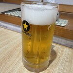 すしの玉川 - 『生ビール』