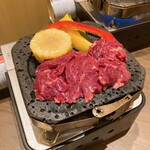 くるみ堂 - 上ハラミの溶岩焼き