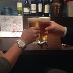 ビールで乾杯！