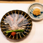 Sushi Ryuuma - 津本式の真鯛 あん肝ポン酢