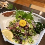 かすり - 鯖のタタキ。実は初めて。