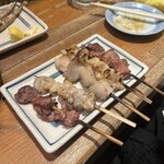 もつ焼き 大統領 - 串5本盛