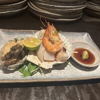 鉄板焼　ぼんの - 鮑と海鮮焼き