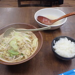 Ra-Men Touyoko - 野菜味噌ラーメン、半ライス、割スープ