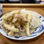 手打うどん はりや - いか天ざるうどん