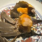 茶禅華 - 上海蟹紹興酒漬け　雄　白子　内子　蟹味噌