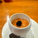 渡辺料理店 - ⚫「せいこ蟹  キャビア  コンソメジュレ  ポロネギムース」