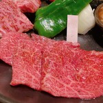 Shouan Kansaibou - 厳選四種盛り御膳お肉1.5倍　トウガラシ