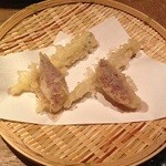 ワインと天婦羅 あら木 大名 - マコモダケとミョウガ