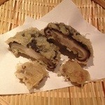 ワインと天婦羅 あら木 大名 - 大分産のどんこ