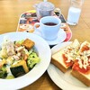 COCO'S - ピザトースト＆チキンサラダ、ホットコーヒー、ミルク