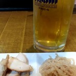 Yakitori Mambei - 生ビールとお通し