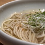 日本料理FUJI - 鯵出汁ラーメン、天城軍鶏鶏油掛け