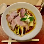 燃えよ麺助 - 紀州鴨そば+二度漬け焼きねぎ 1100円