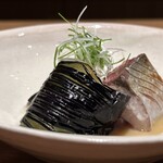 日本料理FUJI - 焼津産泳がせ活〆鯖のオイル蒸し鯖味噌風