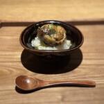 日本料理FUJI - 焼津産太刀魚泳がし生〆銀杏と餅米の飯蒸し