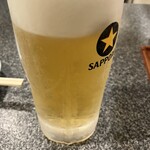 かとりや - 生ビール 中 (550円)